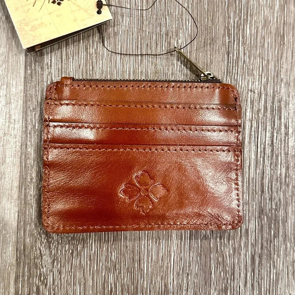 Patricia Nash Cassis Heritage Tan Leather ID Card Wallet NWT - Picture 1 of 6